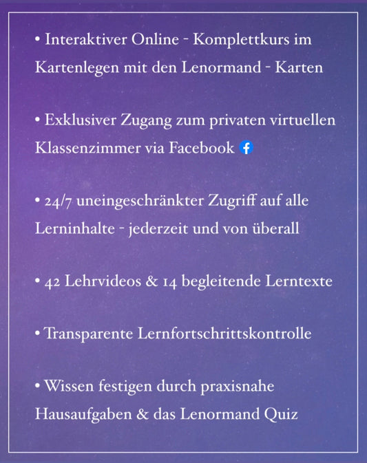 Lenormand - Ein Kurs im traditionellen Kartenlegen mit den Lenormand Karten