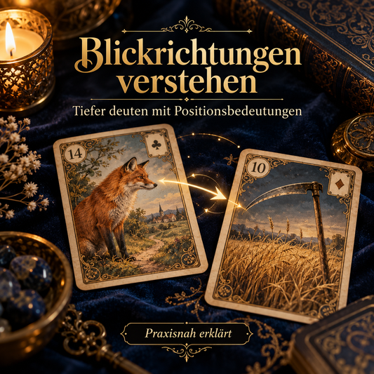 Positionsbedeutungen der Lenormand Karten - "Wo schaut der Fuchs hin"